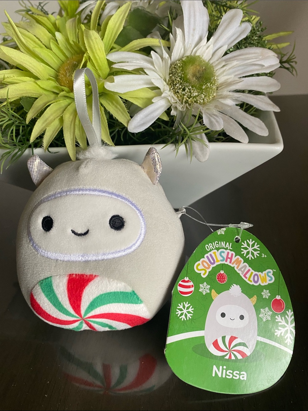 New🌈 Squishmallows Nissa Plush Swirl Candy holiday ornament